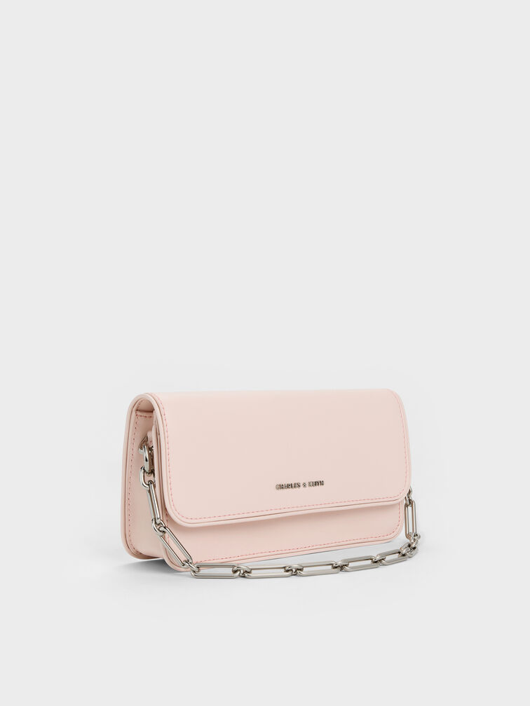 Lane Chain-Handle Wallet, Soft Pink, hi-res
