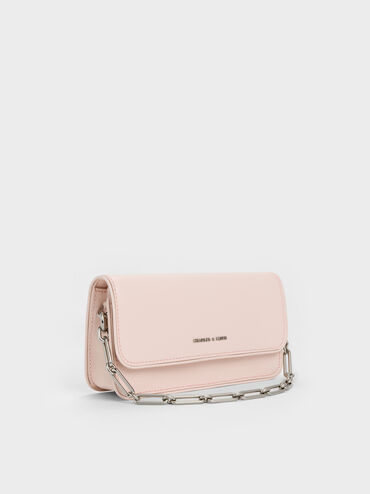 Lane Chain-Handle Wallet, Soft Pink, hi-res
