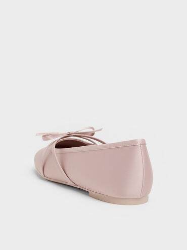 Gi&agrave;y b&uacute;p b&ecirc; mũi vu&ocirc;ng Satin Bow, Hồng, hi-res