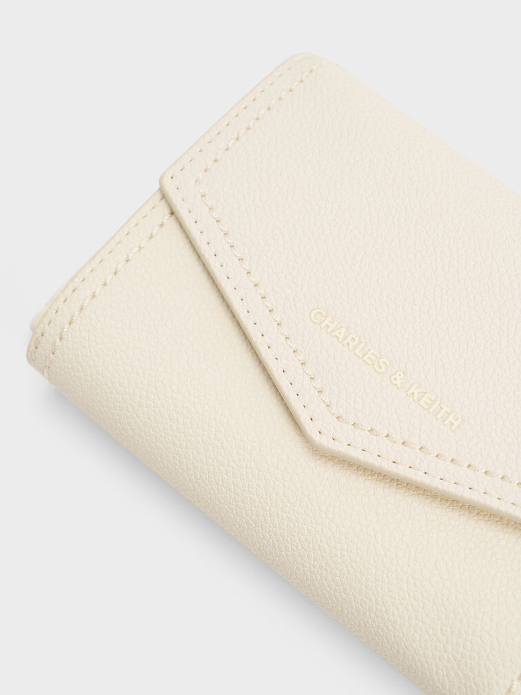 Stitch Trim Envelope Wallet, Cream, hi-res