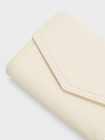 V&iacute; ngắn Stitch Trim Envelope, Kem, hi-res