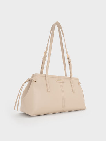 Túi đeo vai hình thang Noane, Xám trắng, hi-res