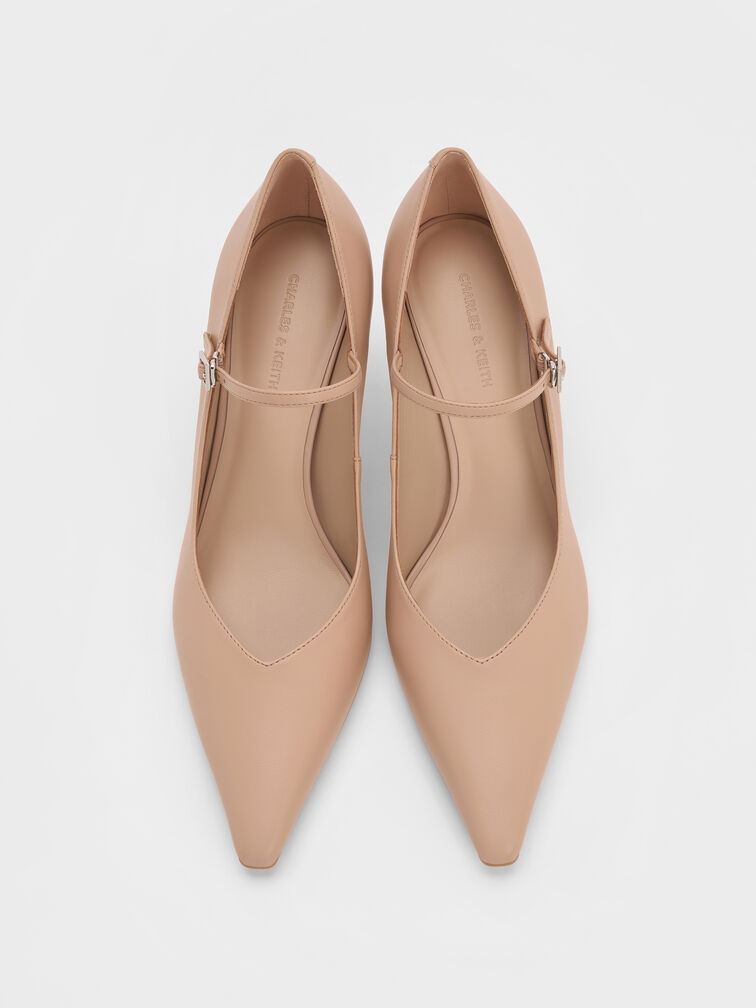 Giày cao gót Pointed-Toe Stiletto-Heel, Nude, hi-res