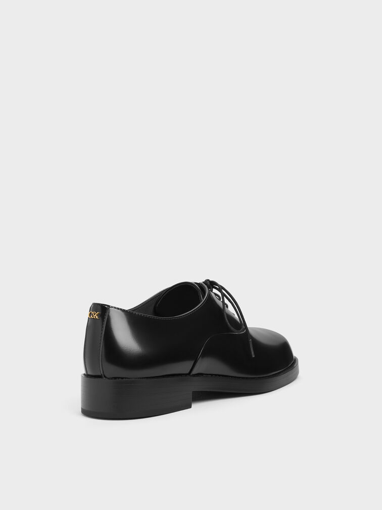 Daena Leather Oxfords, Black Boxed, hi-res