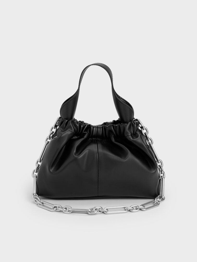 T&uacute;i x&aacute;ch Ally Ruched Slouchy, Noir, hi-res