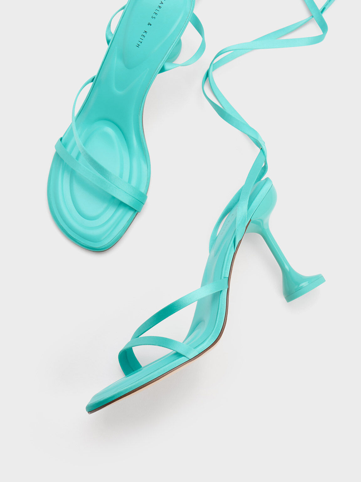 Giày sandals cao gót Celestine Sculptural, Xanh blue, hi-res