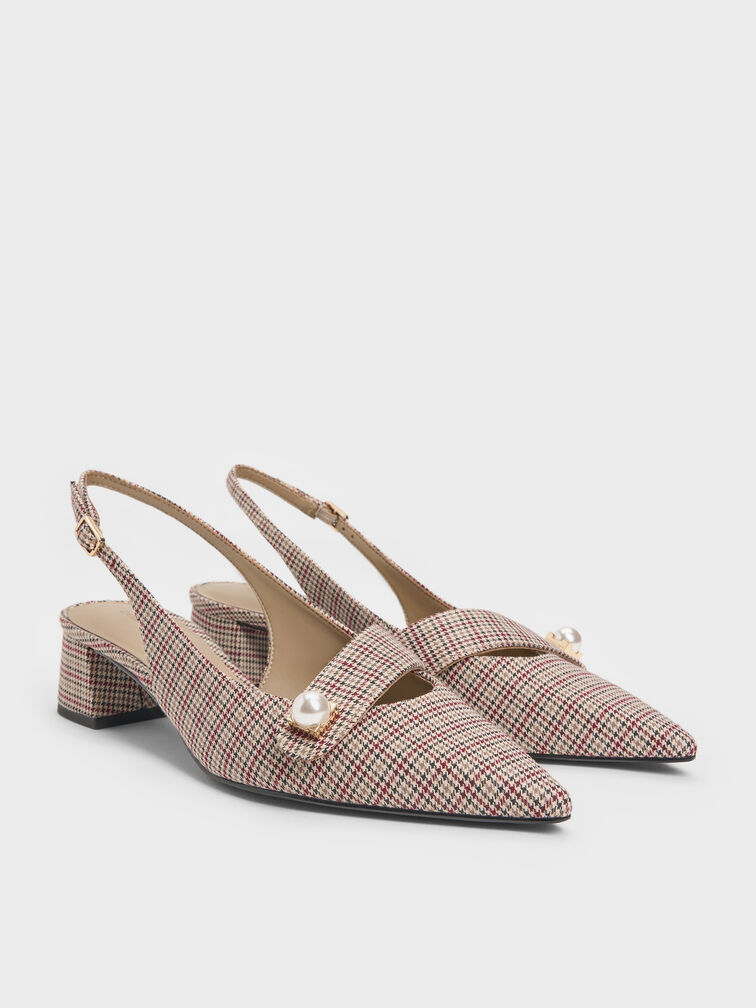 Gi&agrave;y sandals cao g&oacute;t Marie Checkered, Nhiều m&agrave;u, hi-res