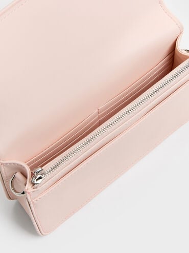 Lane Chain-Handle Wallet, Soft Pink, hi-res
