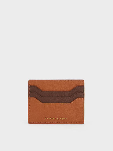 Carli Geometric Multi-Slot Cardholder, Cognac, hi-res