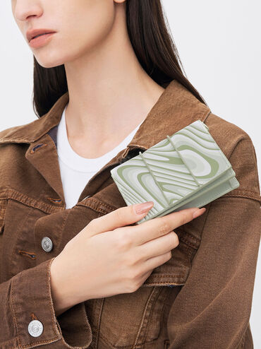 Arlys Chunky Chain Handle Mini Wallet, Mint Green, hi-res