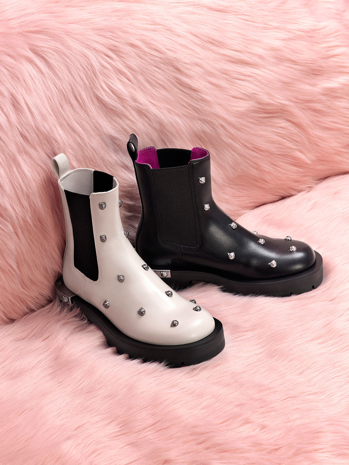 Giày chelsea boots Lotso Studded, Phấn, hi-res