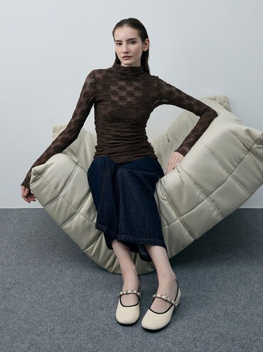 Braided-Strap Mary Janes, Chalk, hi-res