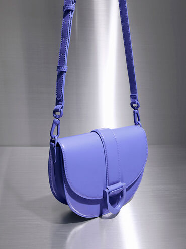 Gabine Saddle Bag, Purple, hi-res