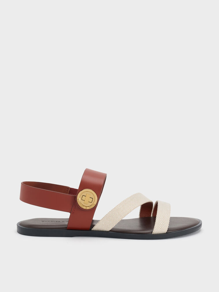 Gi&agrave;y sandals đế bệt Yara Canvas, Nhiều m&agrave;u, hi-res