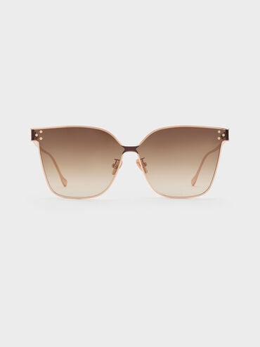 Ginny Butterfly Sunglasses, Rose Gold, hi-res
