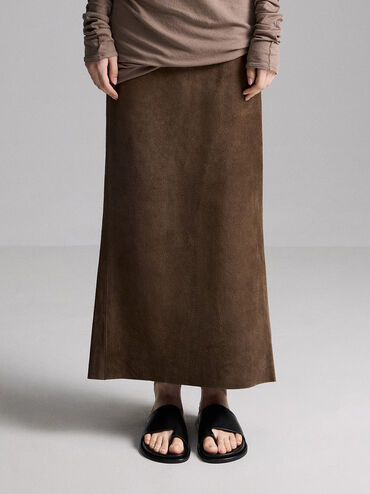 Wide-Strap Toe-Ring Sandals, Black, hi-res