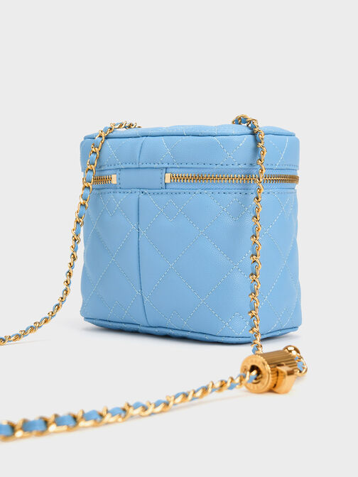 Nezu Quilted Boxy Bag, Light Blue, hi-res