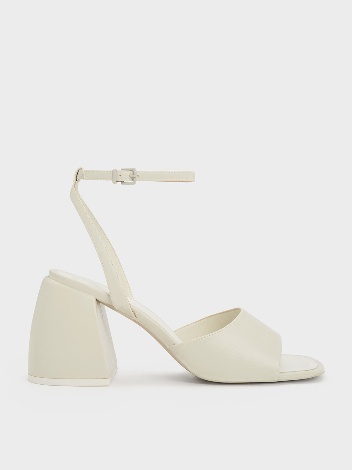 Charles & Keith thin strap mid heeled sandals in black | ASOS