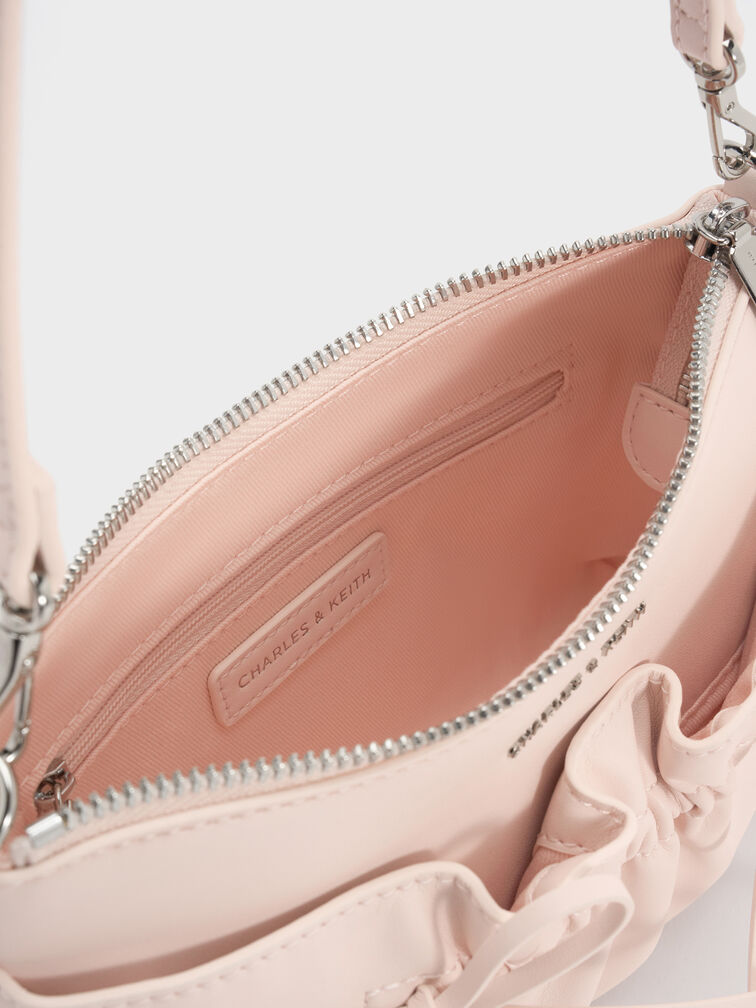 T&uacute;i đeo vai Mini Reese Ruched Bow, Soft Pink, hi-res