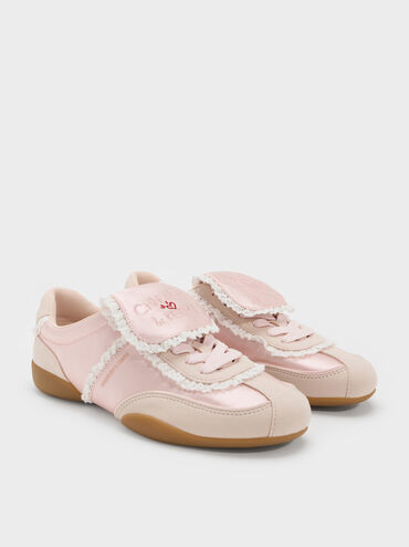 Gi&agrave;y sneakers cổ thấp Louise, Hồng nhạt, hi-res