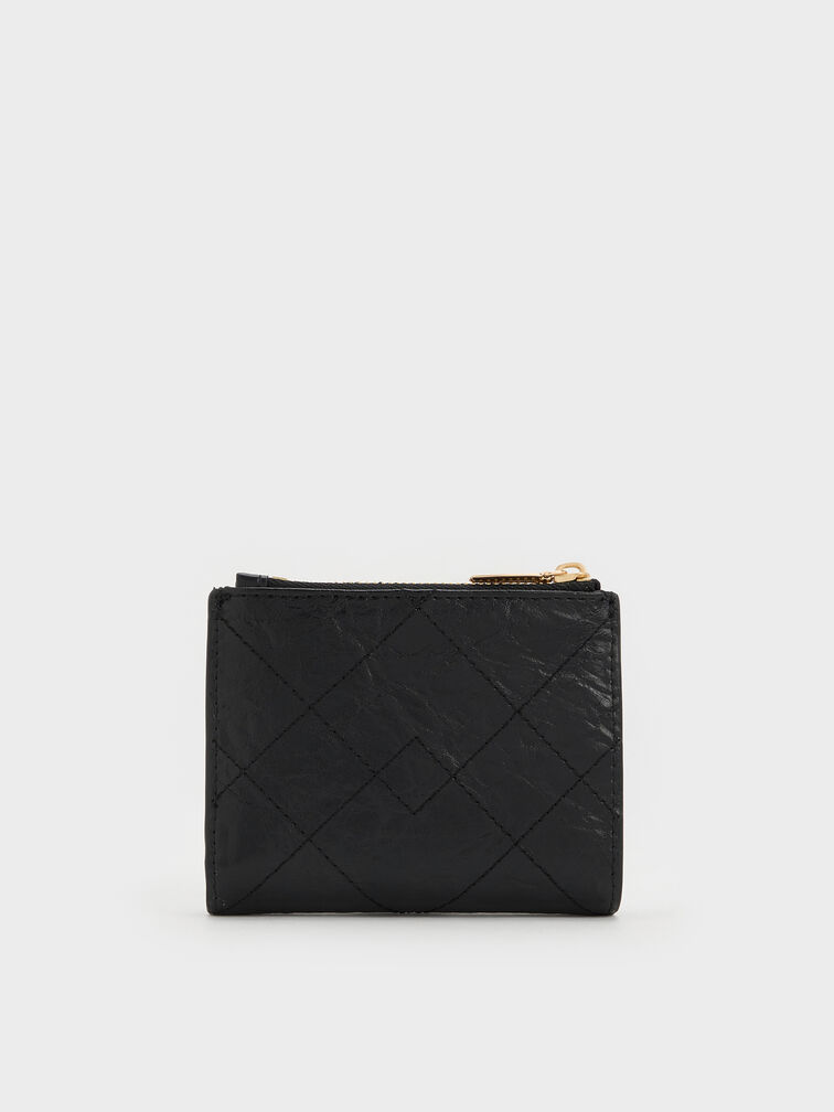 V&iacute; ngắn Duo Quilted đen, Đen, hi-res