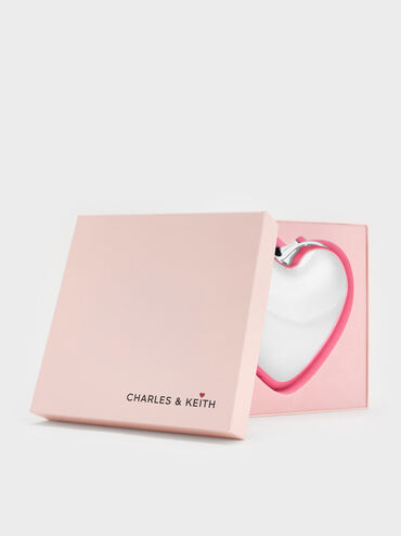 T&uacute;i đeo ch&eacute;o Metallic Heart, Bạc, hi-res