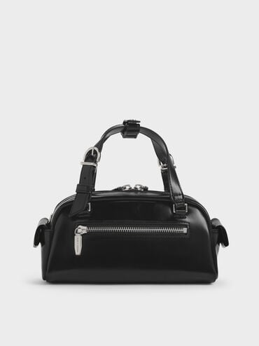 Rachel Multi-Pocket Bowling Bag, Noir, hi-res