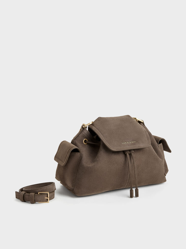 Noane Side-Pocket Bucket Bag, Stone Grey, hi-res