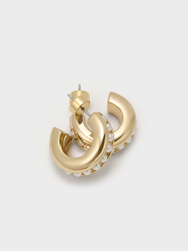 Khuy&ecirc;n tai Pearl, V&agrave;ng đồng, hi-res