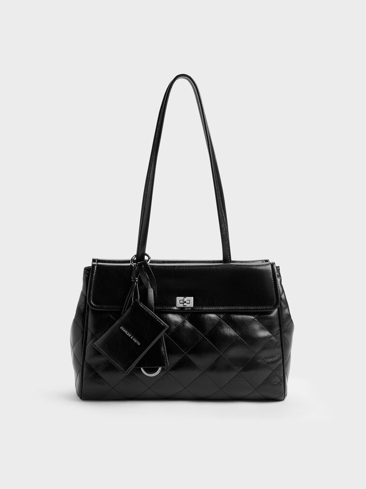 T&uacute;i tote chần b&ocirc;ng XL Apfra, Noir, hi-res