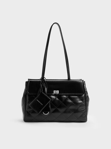 T&uacute;i tote chần b&ocirc;ng XL Apfra, Noir, hi-res