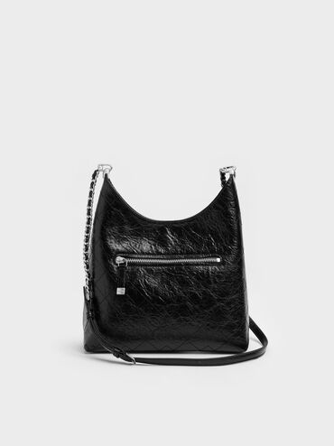 T&uacute;i đeo vai Duo Quilted Front-Pocket, Noir, hi-res