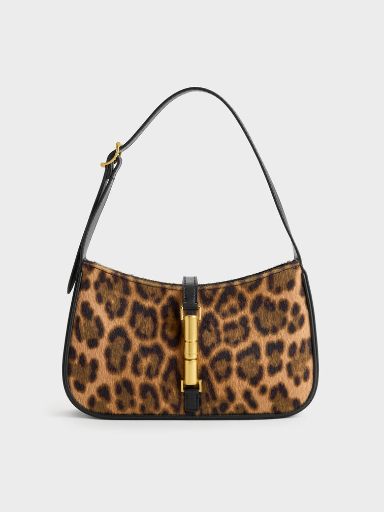 T&uacute;i đeo vai h&igrave;nh thang Cesia Leopard-Print, Nhiều m&agrave;u, hi-res