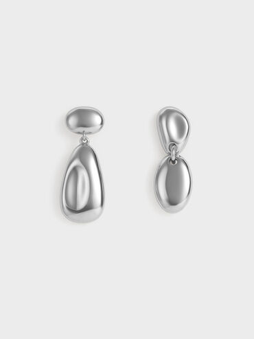 Donora Sculptural Drop Earrings, Silver, hi-res