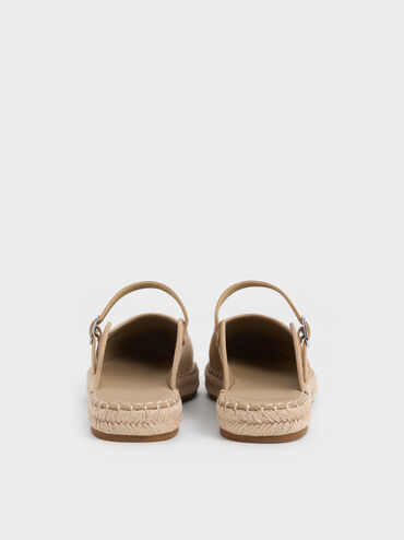 Bernadine Faux Suede Espadrille Mules, Sand, hi-res