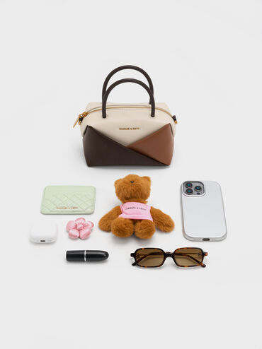 T&uacute;i đeo vai Midori Colourblock, Multi Brown, hi-res