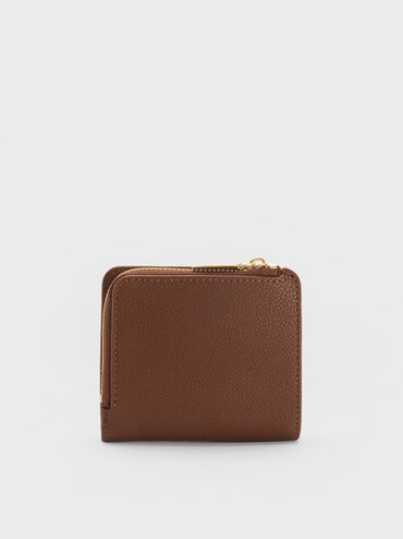 V&iacute; d&aacute;ng ngắn phom vu&ocirc;ng Keely Top Zip, N&acirc;u đậm, hi-res