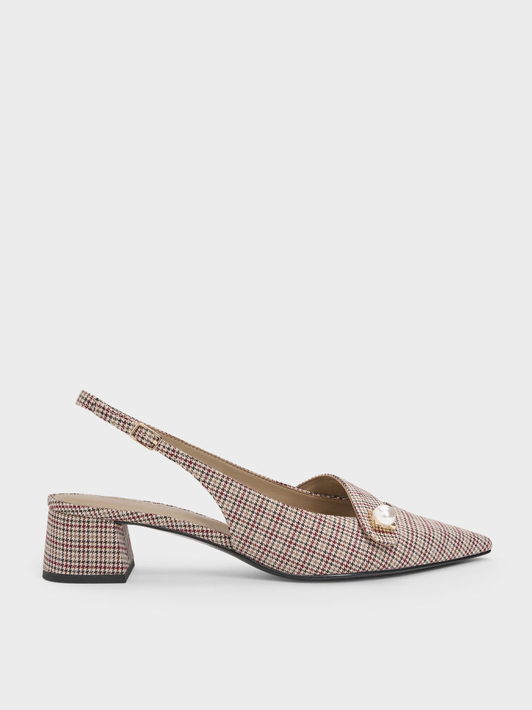 Gi&agrave;y sandals cao g&oacute;t Marie Checkered, Nhiều m&agrave;u, hi-res