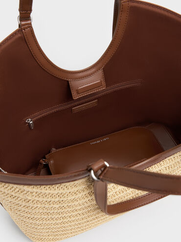 Ivette Raffia Woven Tote Bag, Multi, hi-res