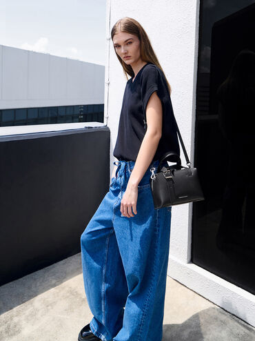 Marceline Bowling Bag, Noir, hi-res