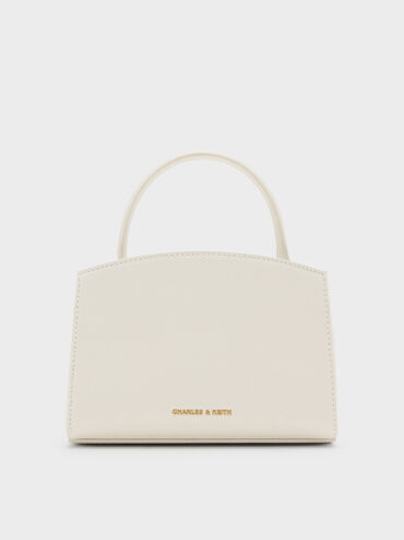 Aubrielle Metallic-Buckle Top Handle Bag, Cream, hi-res