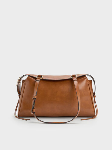 T&uacute;i đeo vai h&igrave;nh thang Haylen Braided-Charm, Distressed Tan, hi-res