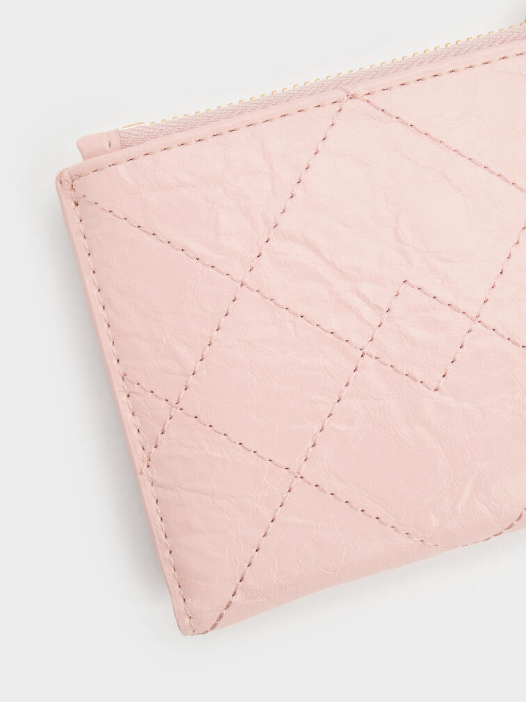 V&iacute; ngắn Duo Quilted hồng phớt, Soft Pink, hi-res