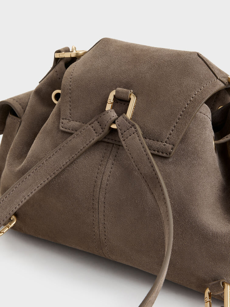 Noane Side-Pocket Bucket Bag, Stone Grey, hi-res
