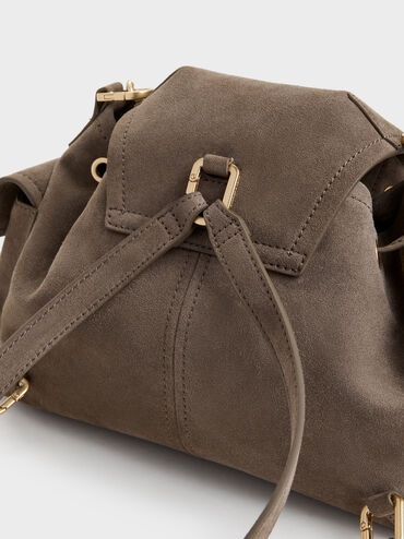 Noane Side-Pocket Bucket Bag, Stone Grey, hi-res
