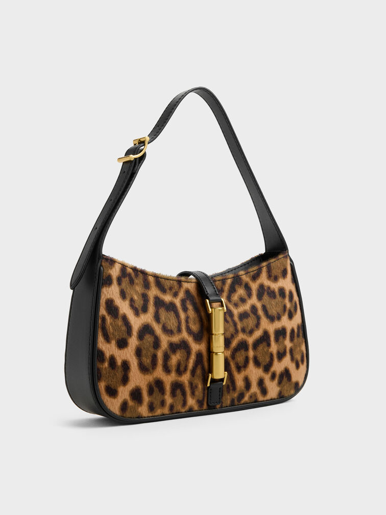 T&uacute;i đeo vai h&igrave;nh thang Cesia Leopard-Print, Nhiều m&agrave;u, hi-res