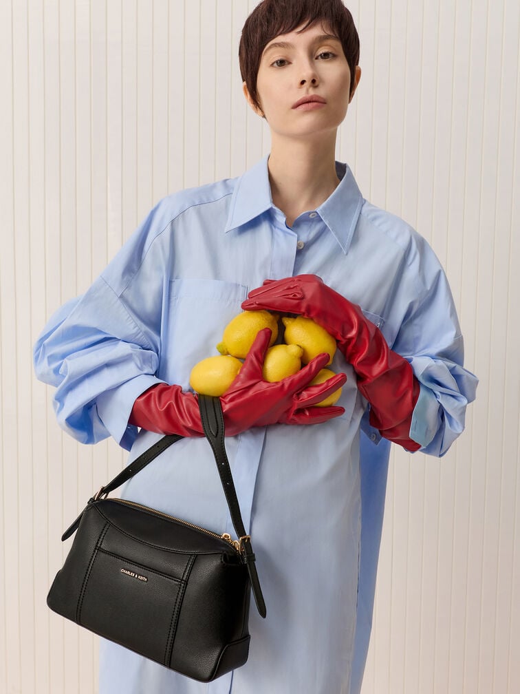 Roan Top Handle Bag, Black, hi-res