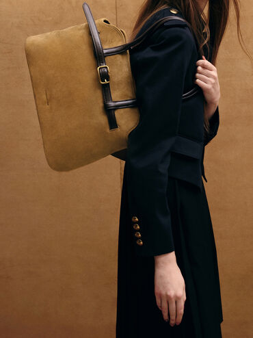 Túi tote phom chữ nhật Victoria Recycled, Sahara Sand, hi-res