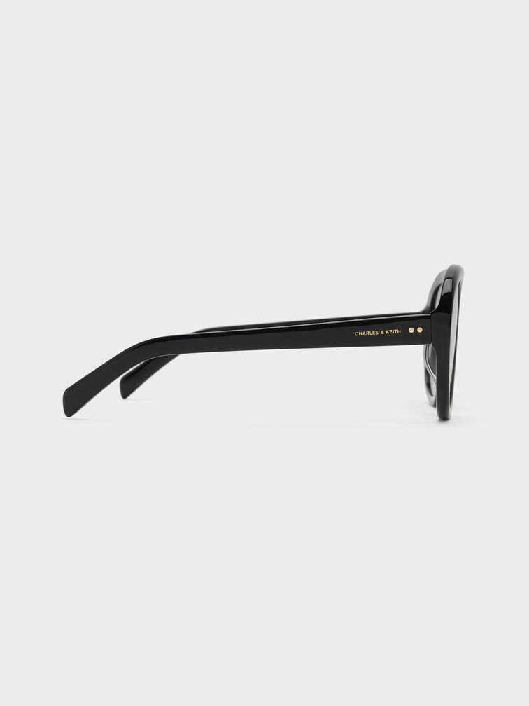Ramone Aviator Sunglasses, Black, hi-res