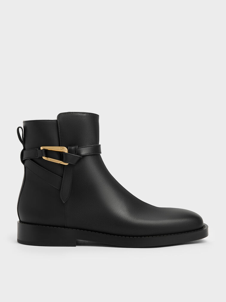 Gi&agrave;y boots cổ cao Daena, Đen, hi-res